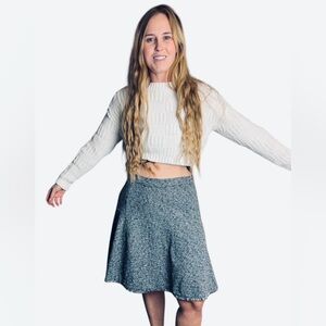 Ellen Tracy Black and White Knit Skirt
